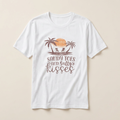 white shirt with sandy toes and salt kisses vintage graphic